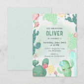 Gelukkige Cactussen Verjaardag Kaart (Voorkant / Achterkant)