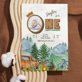 Gelukkige Camper 1e Verjaardag Uitnodigen (Jongen, Kaart