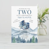 Gelukkige Camper 2e Verjaardag Camping Party Kaart (Staand voorkant)