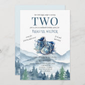 Gelukkige Camper 2e Verjaardag Camping Party Kaart (Voorkant / Achterkant)