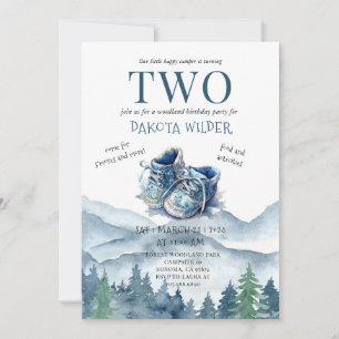 Gelukkige Camper 2e Verjaardag Camping Party Kaart