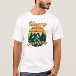 Gelukkige camper, camping vibes t-shirt