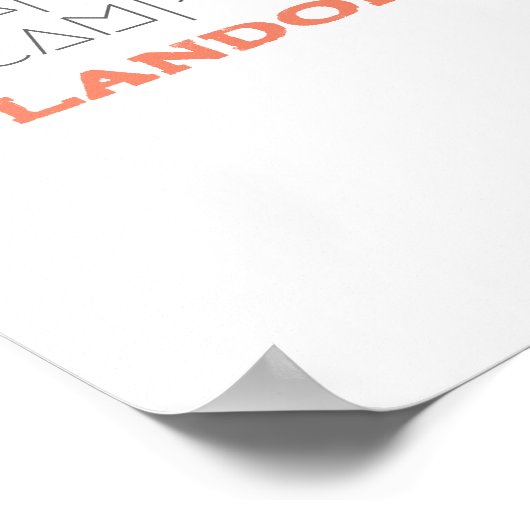 gelukkige camper.Custom naam. POSTER & PRINTS (Hoek)