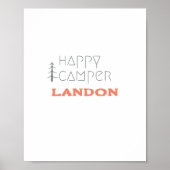 gelukkige camper.Custom naam. POSTER & PRINTS (Voorkant)