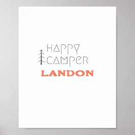 gelukkige camper.Custom naam. POSTER & PRINTS