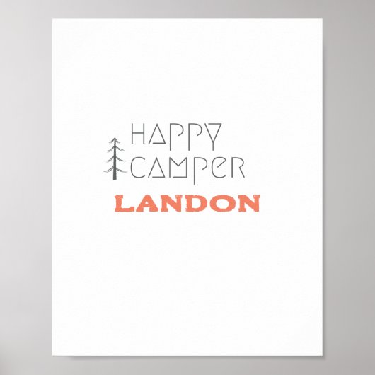 gelukkige camper.Custom naam. POSTER & PRINTS (Voorkant)