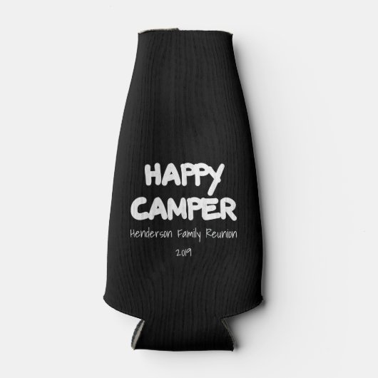 Gelukkige Camper Rode Familie Reünie Flesjeskoeler (Voorkant)