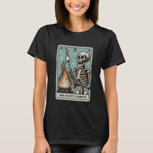 Gelukkige Camper, Skelet Camper T-shirt, Grappig K T-shirt