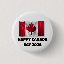 Gelukkige Canada Dag 1 inch ronde knop