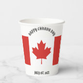 Gelukkige Canada Dag 1 Juli Partij Papieren Bekers (Achterkant)