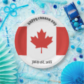 Gelukkige Canada Dag 1 Juli Partij Papieren Bordje (Feest)