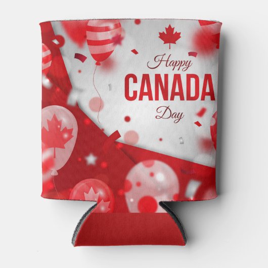 Gelukkige Canada-dag blikjeskoeler (Voorkant)