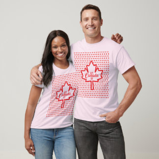 Gelukkige Canada Dag Esdoornblad Grafische T-shirt