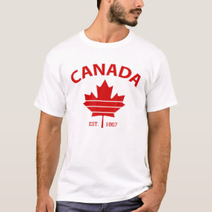 Gelukkige Canada-dag Grappig Esdoornblad Canadese T-shirt