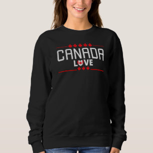 Gelukkige Canada Dag Liefde Maple Leaf Hart Canada Trui