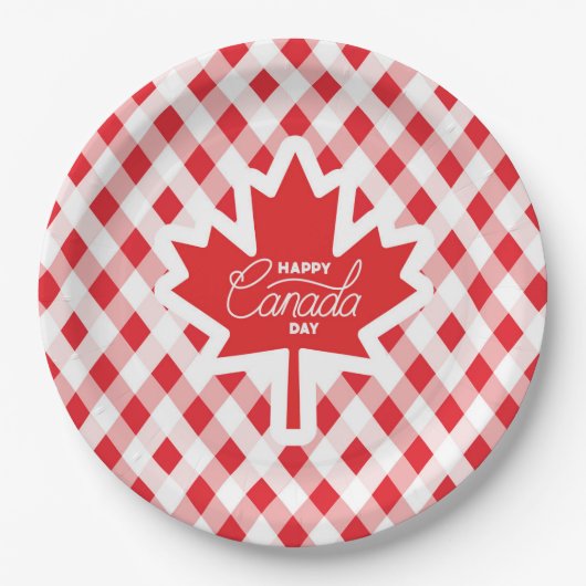 Gelukkige Canada Dag. Papieren bord (Voorkant)