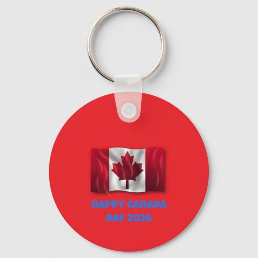 Gelukkige Canada Dag Sleutelhanger (Voorkant)