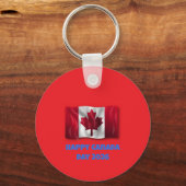 Gelukkige Canada Dag Sleutelhanger (Voorkant)