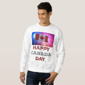Gelukkige Canada-dag Vuurwerk Trui (Voorkant volledig)