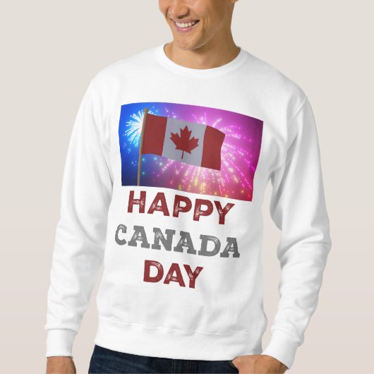 Gelukkige Canada-dag Vuurwerk Trui (Voorkant)