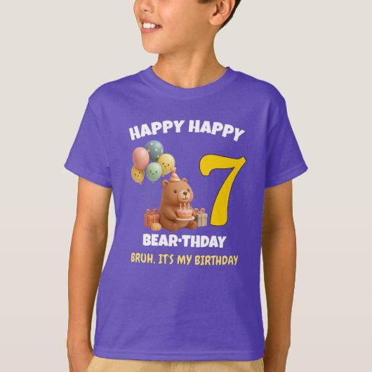 GELUKKIGE CAPPY BROER DAG Aangepaste Capybara 7e V T-shirt (Voorkant)