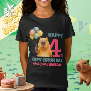 GELUKKIGE CAPPY BRUH DAG Aangepaste Capybara 4e Ve T-shirt