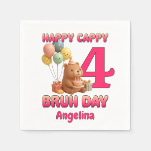 GELUKKIGE CAPPY VERJAARDAG Custom Capibara 4de ver Servet