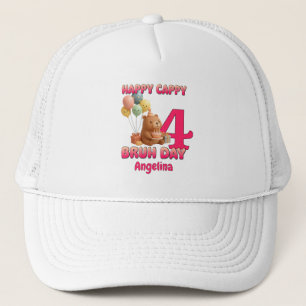 GELUKKIGE CAPPY VERJAARDAG Custom Capibara 4e Verj Trucker Pet