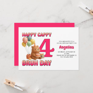 GELUKKIGE CAPPY VERJAARDAG Custom Capybara 4e Verj Kaart