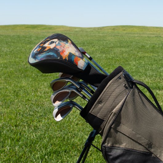 Gelukkige Cavalier Koning Charles Spaniel Hond 01 Golfheadcover (Insitu)