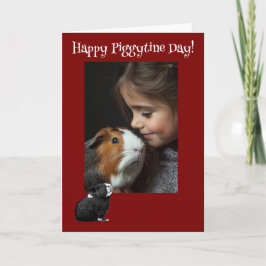Gelukkige Cavia-tine Dag Cavia Valentijnsdag Feestdagen Kaart
