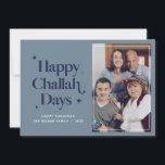 Gelukkige Challah Dagen Hanukkah Familie Foto Vaka Feestdagenkaart<br><div class="desc">Kan volledig worden aangepast aan uw behoeften.
© Gorjo Designs. Gemaakt voor u via het Zazzle-platform. 

// Hulp nodig bij het aanpassen van uw ontwerp? Andere ideeën? Neem gerust contact met me (Zoe) op.</div>