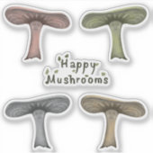 Gelukkige champignons stickers (Voorkant)