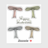 Gelukkige champignons stickers (Vel)