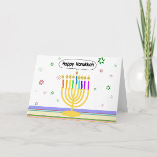 Gelukkige Channukah Menora/Chanukia Feestdagen Kaart