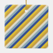 Gelukkige Chanoeka aangepaste fototekst moderne st Keramisch Ornament (Achterkant)