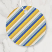 Gelukkige Chanoeka blauw goud strepen naar van mod Bedankjes Labels (Achterkant)