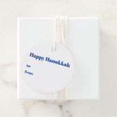 Gelukkige Chanoeka blauw goud strepen naar van mod Bedankjes Labels (In situ)