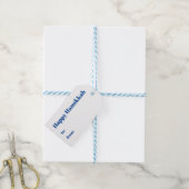 Gelukkige Chanoeka blauw goud strepen naar van mod Cadeaulabel (Met Touw)