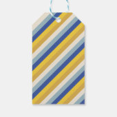 Gelukkige Chanoeka blauw goud strepen naar van mod Cadeaulabel (Achterkant)