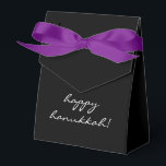 Gelukkige Chanoeka Classic Modern Bedankdoosjes<br><div class="desc">Deze presentatie verheft het traditionele geschenk van de vakantie "gelt", kleine hoeveelheden geld of de chocolade variëteit!</div>