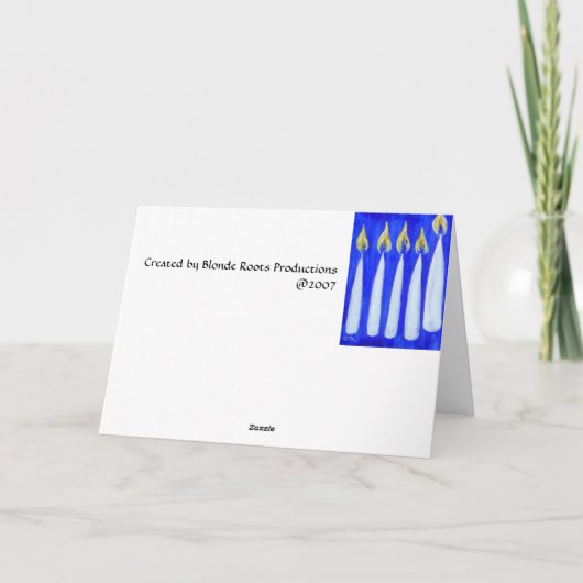 Gelukkige Chanoeka! De Kaart van de gift (Achterkant)