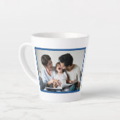 Gelukkige Chanoeka Dreidel en Foto Latte Mok (Linkerhoek)