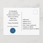 🕎 Gelukkige Chanoeka, elke Relatie, aanpasbaar Briefkaart (Achterkant)