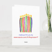 Gelukkige Chanoeka Feestdagen Kaart (Achterkant)