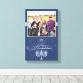 Gelukkige Chanoeka-foto [8x12,6 inch] Canvas Afdruk (Insitu (Houten vloer))