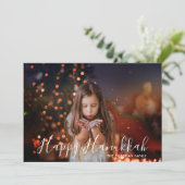 Gelukkige Chanoeka Foto Gepersonaliseerde Naam (Staand voorkant)