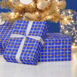 Gelukkige Chanoeka Goud en Zilveren Gevangen Cadeaupapier