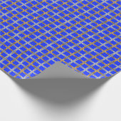 Gelukkige Chanoeka Goud en Zilveren Gevangen Cadeaupapier (Hoek)