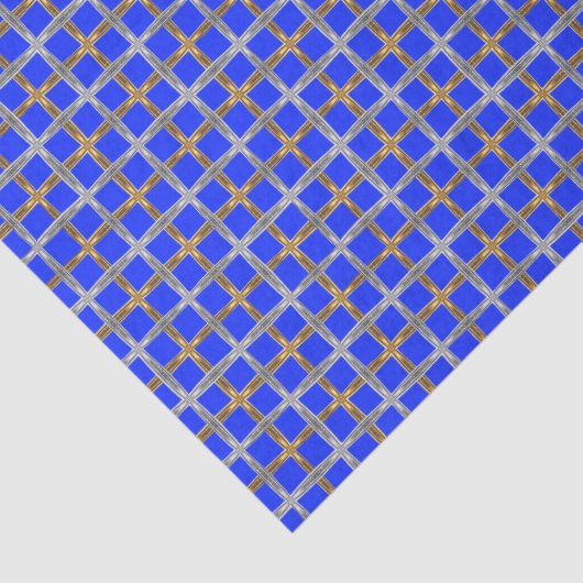 Gelukkige Chanoeka Goud en Zilveren Gevangen Tissuepapier (Detail)